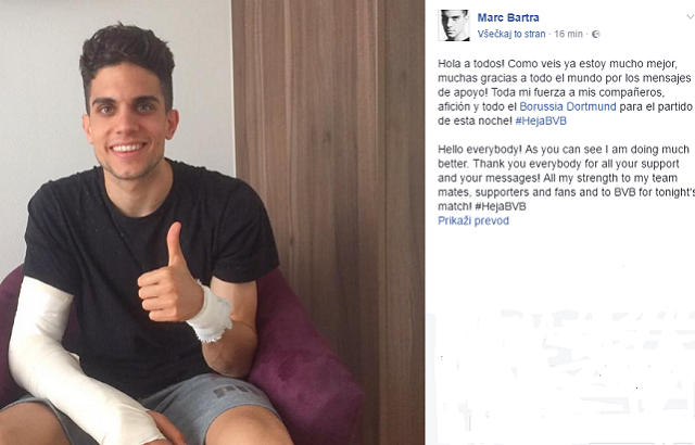 Nesrečni Bartra: Hvala vam za velikansko podporo